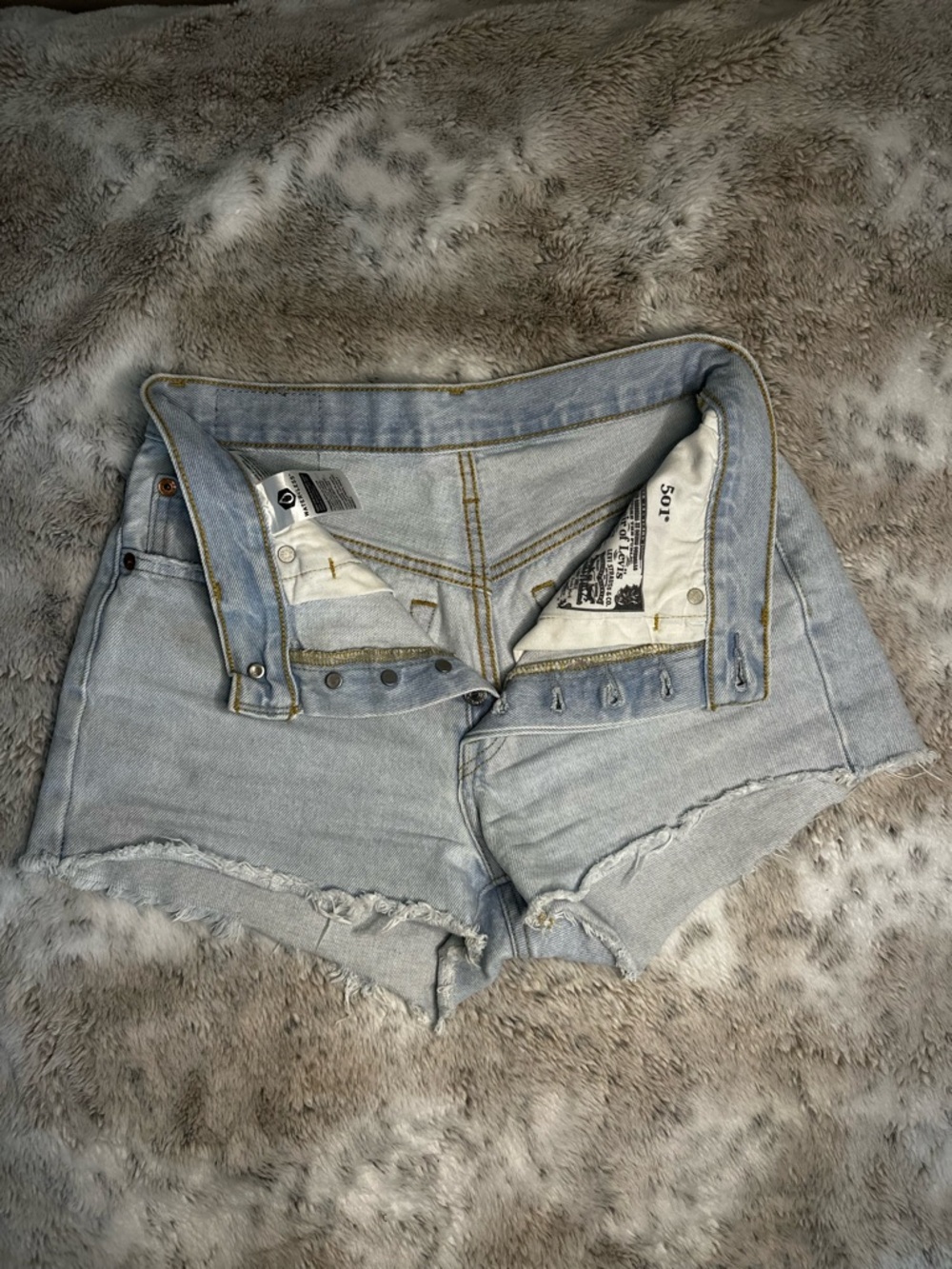 Lewis Light Wash Denim Cutoff Shorts